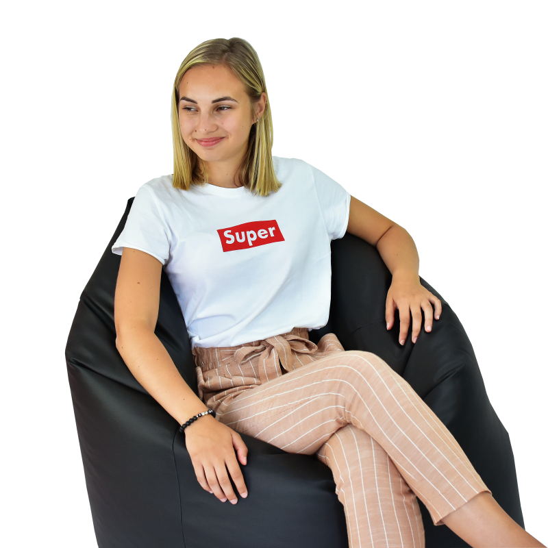 Sedací vak hruška čierna EMI