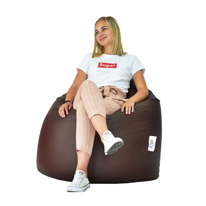 Sedací vak hruška hnedá EMI
