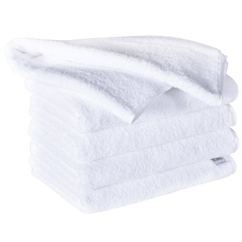 Sada uteráky a osušky bavlnené biele 4 ks 50 x 100 cm + 2 ks 70 x 140 cm EMI