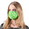 Ochranné rúško dvojvrstvové textilné zelené s gumičkou EMI