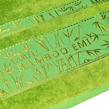 Sada 2 kusov zelenej bambusovej osušky a uteráka EMI