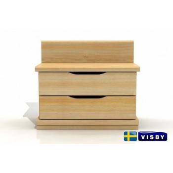 Nočný stolík borovicový Arhus sdvomi zásuvkami - Visby