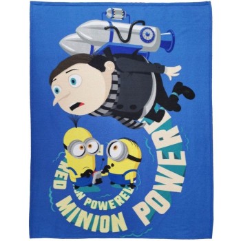 Deka_fleecova_modra_Mimoni_130x170_cm