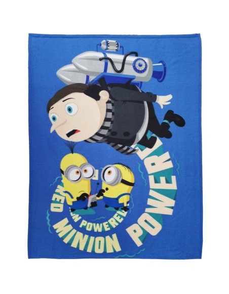 Deka_fleecova_modra_Mimoni_130x170_cm