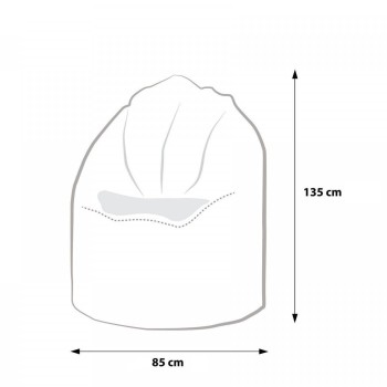 Sedací vak tmavej farby v tvare hrušky Tropic EMI