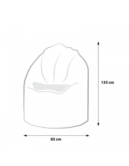 Sedací vak tmavej farby v tvare hrušky Tropic EMI