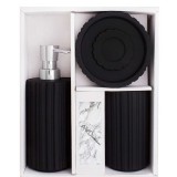 Set dóza Modern čierna AWD - čierny keramický set do kúpelne