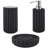 Set dóza Modern čierna AWD - čierny keramický set do kúpelne