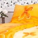 Obliečky bavlnené motýle oranžové EMI