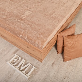Plachta posteľná z mikroplyšu hnedá EMI