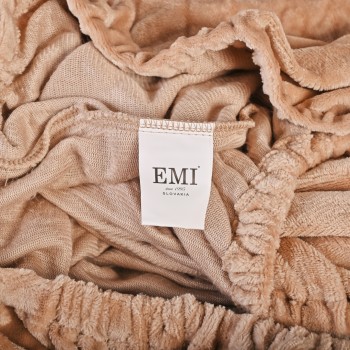 Plachta posteľná z mikroplyšu hnedá EMI