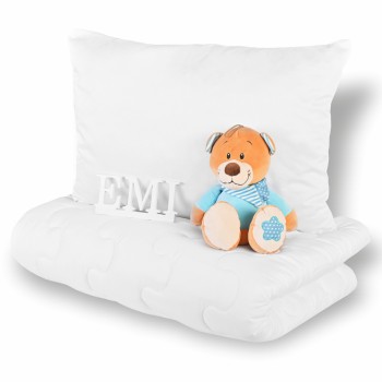 Paplón a vankúš do postieľky 90x130 + 45x65 antialergický EMI