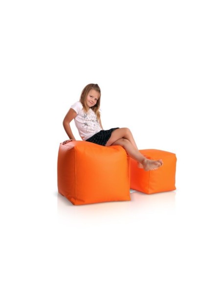 Sedací vak taburetka veľká oranžová EMI