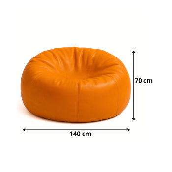 sedací vak guľa oranžová EMI