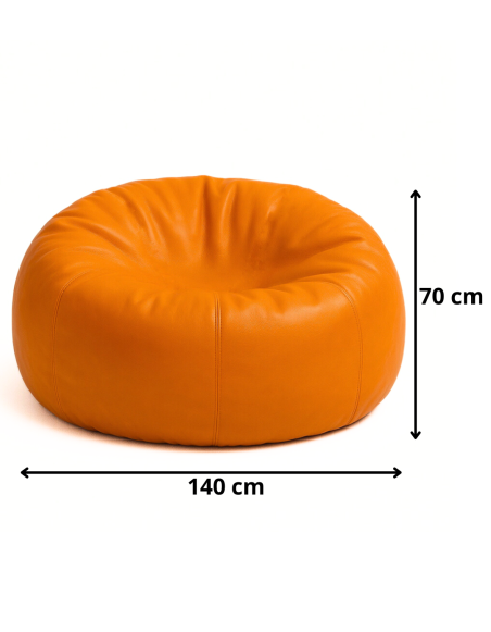 sedací vak guľa oranžová EMI