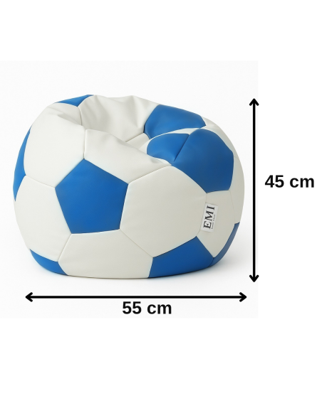 Sedací vak futbalová lopta malá bielomodrý EMI