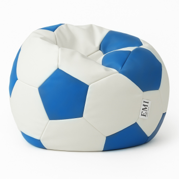 Sedací vak futbalová lopta malá bielomodrý EMI