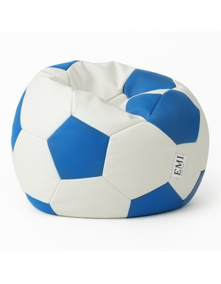 Sedací vak futbalová lopta malá bielomodrý EMI