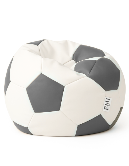 Sedací vak futbalová lopta malá bielosivá EMI