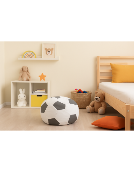 Sedací vak futbalová lopta malá bielosivá EMI