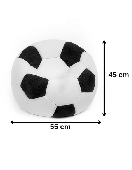 Sedací vak futbalová lopta malá bielo-čierna EMI