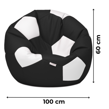 Sedací vak futbalová lopta čierno-biela EMI