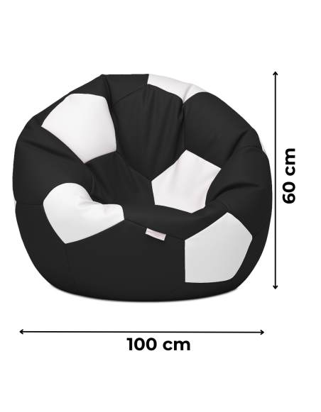 Sedací vak futbalová lopta čierno-biela EMI
