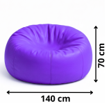 Sedací vak guľa fialová EMI