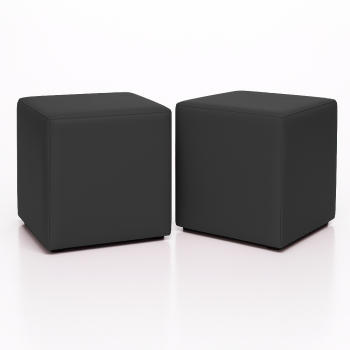 Sedací vak taburetka kocka čierna EMI