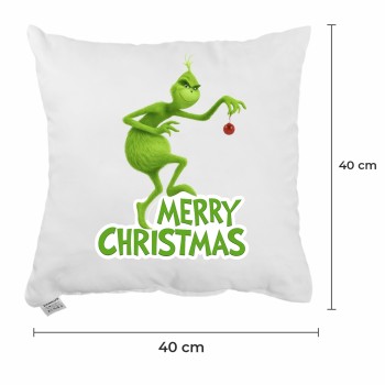 Vianočný vankúš Grinch a Vianoce 40x40 cm EMI