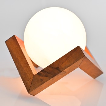 Soľná lampa Mesiac