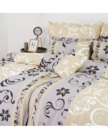 Obliečky bavlnené Lilien sivo-béžové EMI