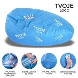 Sedací vak hruška semišová modrá s vlastným logom EMI