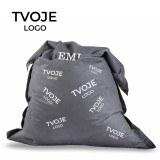 Sedací vak vankúš sivý semišový s vlastným logom EMI