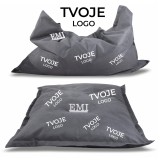 Sedací vak vankúš sivý semišový s vlastným logom EMI