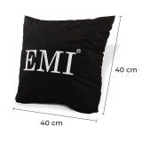 Vankúš 40x40 s potlačou čierny EMI