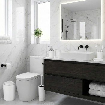 Súprava doplnkov do kúpeľne Levi biela EMI