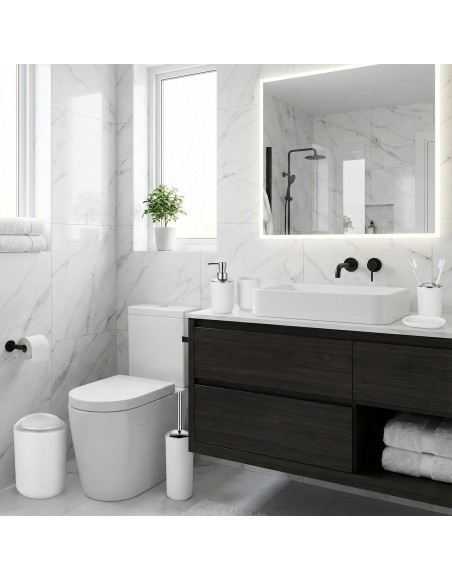 Súprava doplnkov do kúpeľne Levi biela EMI