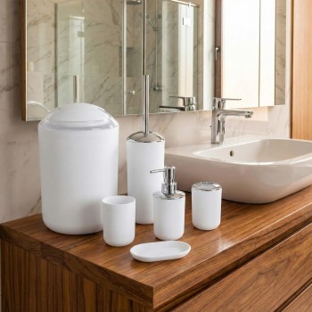 Súprava doplnkov do kúpeľne Levi biela EMI