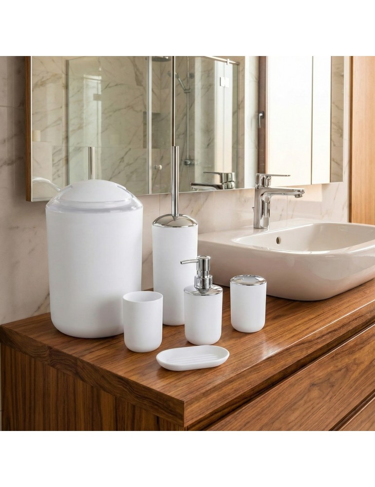 Súprava doplnkov do kúpeľne Levi biela EMI