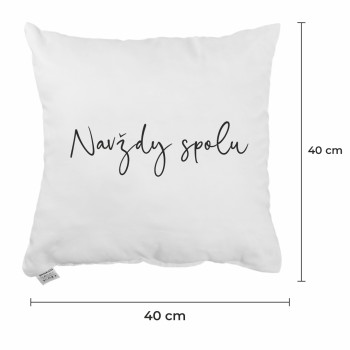 Dekoratívny vankúš Navždy spolu 40x40 cm EMI
