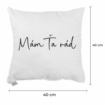 Dekoratívny vankúš Mám Ťa rád 40x40 cm EMI