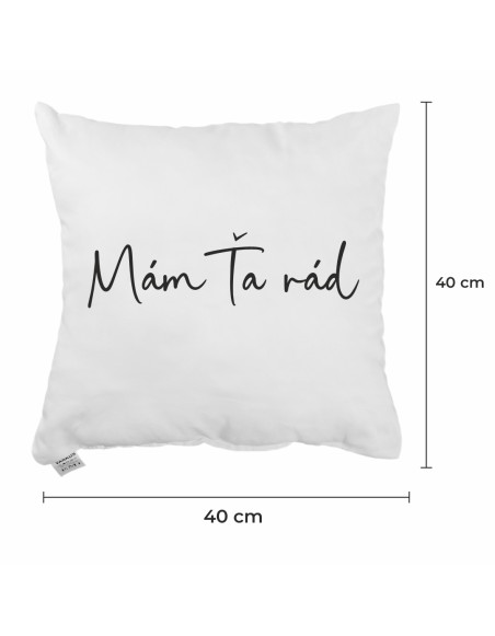 Dekoratívny vankúš Mám Ťa rád 40x40 cm EMI