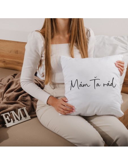 Dekoratívny vankúš Mám Ťa rád 40x40 cm EMI