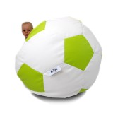 Vak na sedenie futbalová lopta malá bielolimetková EMI