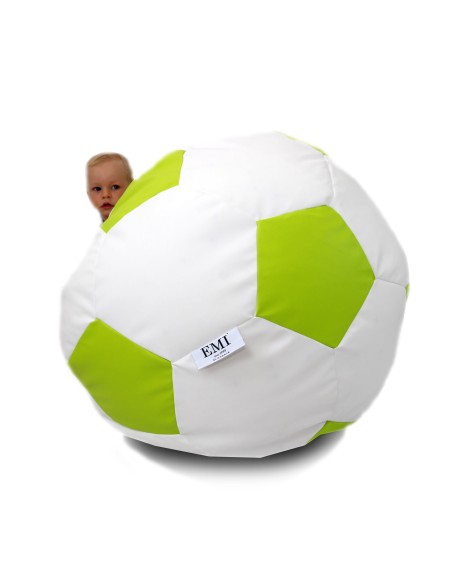 Sedací vak futbalová lopta malá bielolimetková EMI