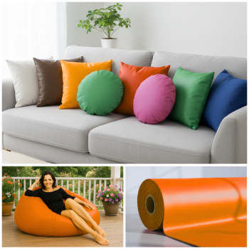 Metráž ekokoža oranžová EMI