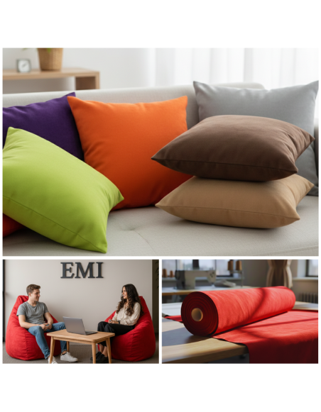 Metráž semiš červený S8 EMI