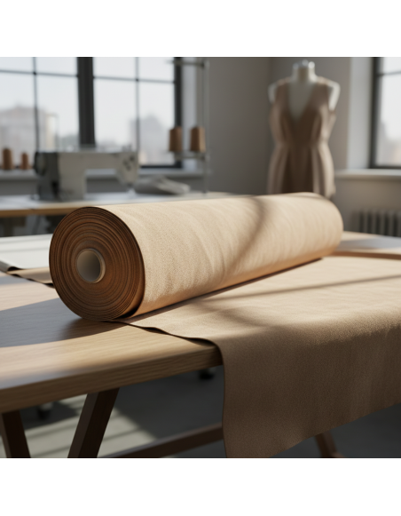 Metráž semiš svetlohnedý S5 EMI