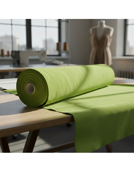 Metráž semiš zelený S6 EMI